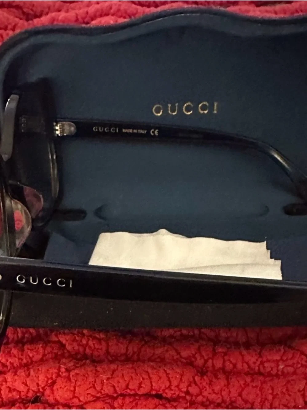 Gucci Black Oversized Round Women's Sunglasses
